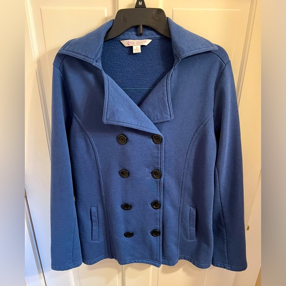 Lilac Bloom size medium polyester and fleece pea jacket. - Picture 1 of 2